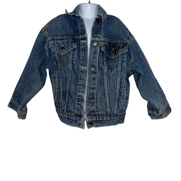 Levi's Other - Levi's Vintage 1980's Orange Tab Medium Wash Denim Trucker Jacket Boy's Small
